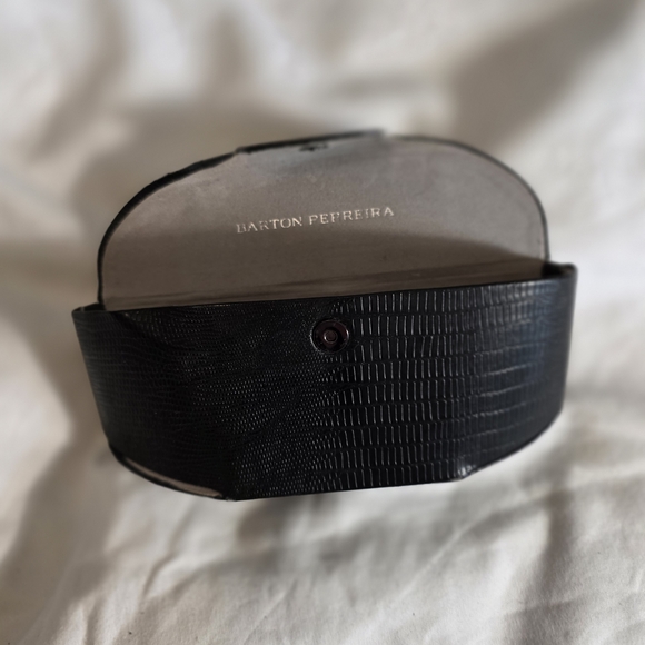 Barton Perreira Gold Tone Aviator Sunglasses with Brown Lenses - Picture 9 of 10